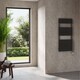 image 2 of Omeara - Black Electric Towel Rail H1120mm x W500mm 600w Thermostatic