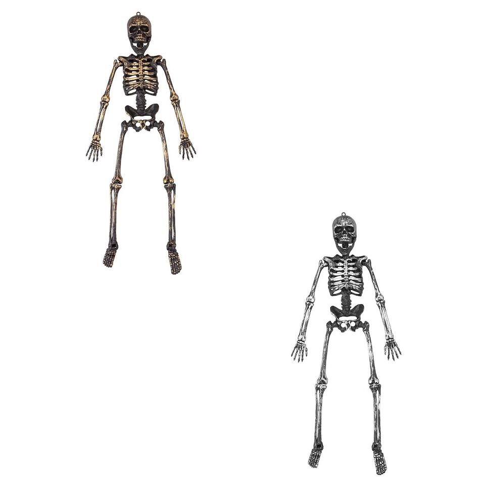 image 1 of PMS Gold Hanging Skeleton Decoration for Halloween Parties