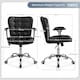 image 3 of Yaheetech Mid-Back PU Leather Office Task Chair with Rolling Wheels | Black