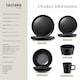 image 3 of Kitchen starter set for 6 people with crockery, pots and more | Black | black/white | 1