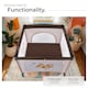 image 4 of Playpen Tommy Junior - stable, foldable, mesh with side zip opening, 105 x 105 x 78 cm | Brown | brown | 105 x 105 x 78 cm | 1
