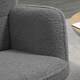 image 8 of HOMCOM Wingback Rocking Chair with Wooden Base, Upholstered Fleece Glider Rocker for Nursing, Modern Armchair - Dark Grey