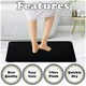 image 3 of VELVETIO Faux Fur Bath Mat Set Shaggy Super Soft Plush Anti Slip PVC Back Black
