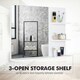 image 3 of kleankin Bathroom Mirror Wall Mount Vanity Mirror with 3 Storage Shelves, White