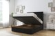 image 2 of Sloomy Ashford Black Plush Ottoman Bed With Mattress With 26" Strutted Headboard 2'6 Small Single