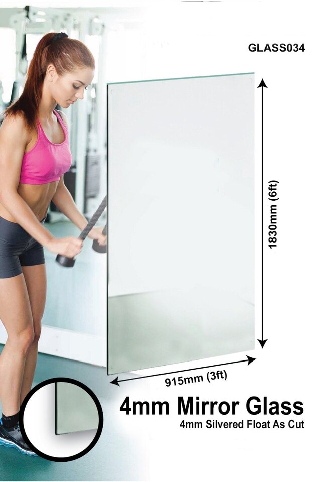 image 1 of Circuitt 4mm Sheet Mirror Glass 183 x 91CM 6ft x 3ft | Multi
