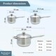 image 2 of Buckingham Stainless Steel 3 Piece Saucepan Set  Premium Quality | Silver