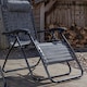 image 6 of Set of 2 Multi Position Garden Zero Gravity Relaxer Chair Sun Lounger in Mixed Grey | Grey | Grey