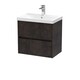 image 1 of Balterley Chartley Contemporary 2 Drawer Wall Hung Vanity Unit with Thin Edge Basin, Metallic Slate, 600mm