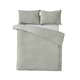 image 4 of Catherine Lansfield Crinkle Seersucker Duvet Cover Set | Green | King