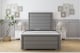 image 1 of Sloomy Ashford Pewter Dumfries Bed Frame With Mattress With 50" Upholstered Headboard 4' Small Double