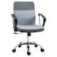 image 1 of Vinsetto Office Chair Linen Swivel Desk Chair Home Study Rocker w/ Wheel, Grey