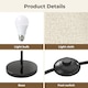 image 4 of Emitto Standing Floor Lamp with LED Light Remote Foot Switch for Living Room