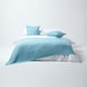 image 4 of Homescapes Cotton Cable Knit Pastel Blue Cushion Cover - 45 x 45 cm | Blue | Blue | 45 x 45 cm