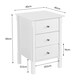image 3 of Yaheetech Modern Style Side Table with 3 Spacious Drawers