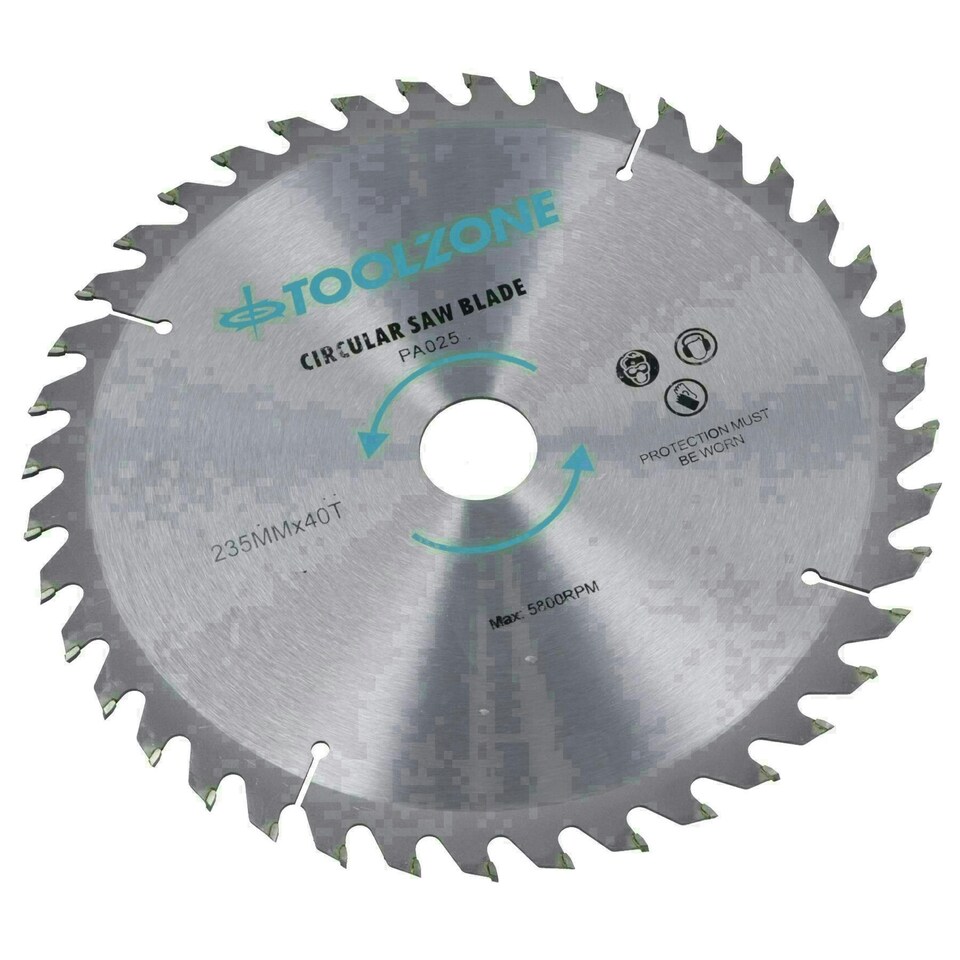 image 1 of 3pc 235mm TCT circular saw blades 24 / 40 and 48 teeth INC adapter rings TE518