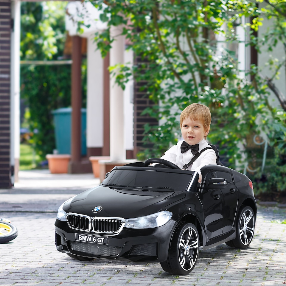 image 1 of HOMCOM BMW 6GT Licensed Electric Car for Kids, 6V Battery Powered Kids' Electric Ride-on with Remote Control, LED Headlights, Music, for 3-6 Years Old