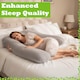 image 6 of Nicola Spring Pregnancy Pillow with Storage Bag - 52 inch | Grey | Grey | One Size