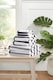 image 2 of Amalfi Cotton Towels Striped Luxury Soft Quick Dry Absorbent | Black | Bath sheet | 1