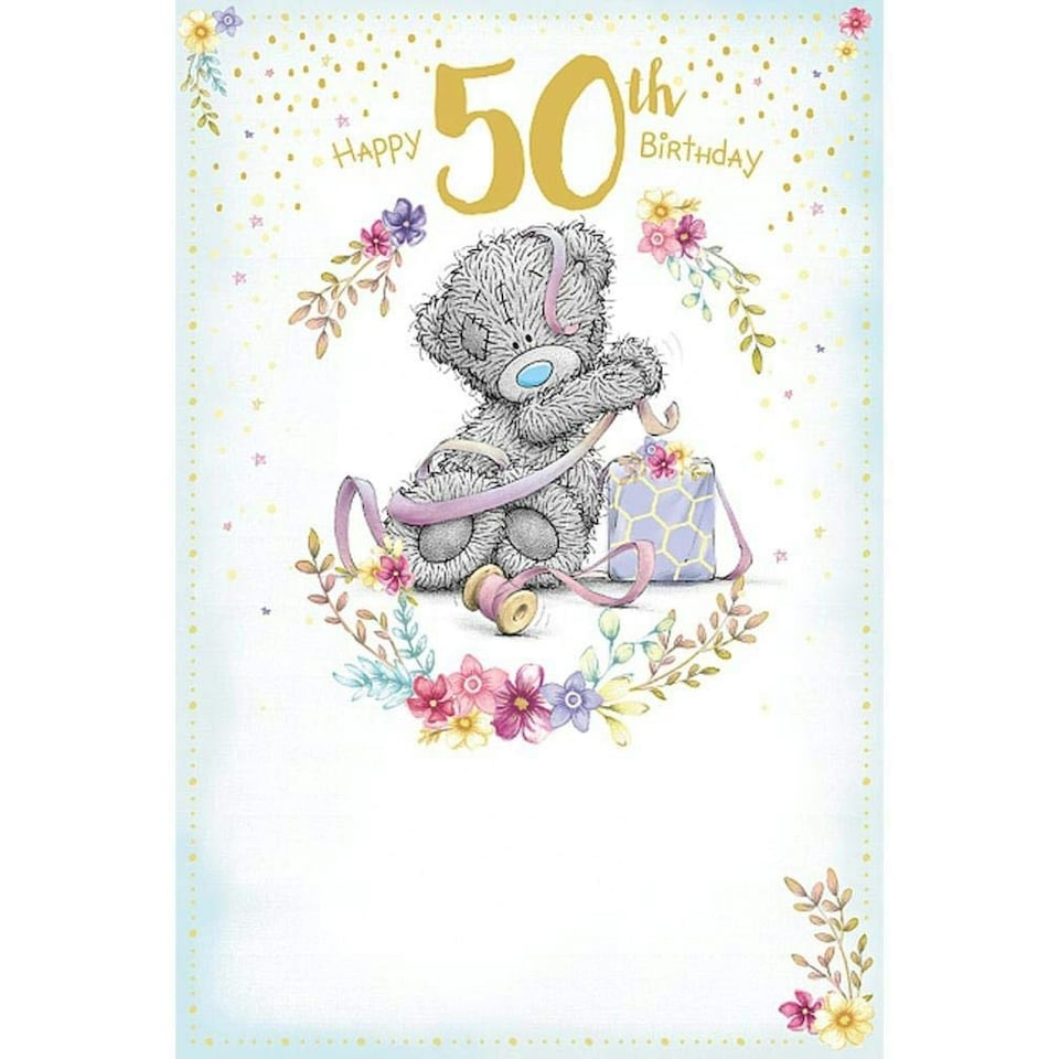 image 1 of Me To You Bear 50th Birthday Present Card