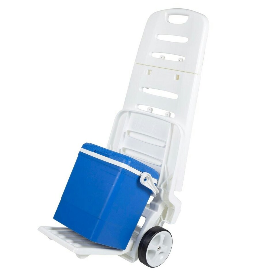 image 1 of Beach Chair Aktive White Wheels 40 x 84 x 44 cm (2 Units) N/A