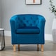 image 3 of Clio Studded Velvet Tub Chair - Blue