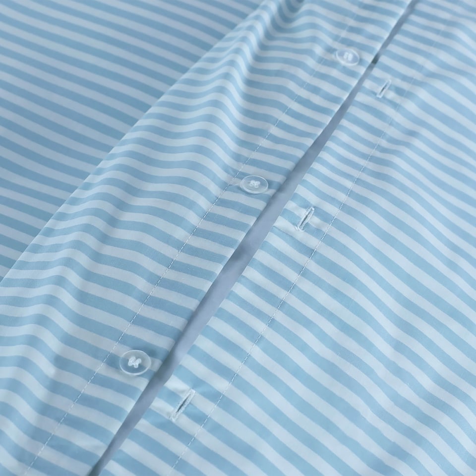 image 1 of Martex Studio Edition Blue Pinstripe Duvet Cover Set - King