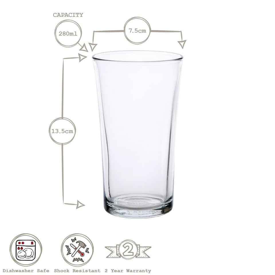 image 1 of Duralex Lys Highball Glasses - 280ml - Clear - Pack of Six Clear