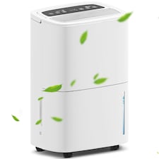 HOMCOM 20L/Day Dehumidifier with Continuous Drainage, 5L Water Tank, Timer