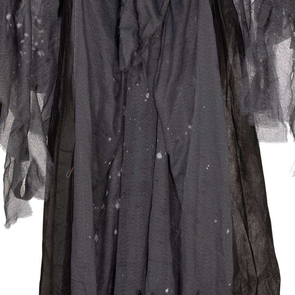 image 1 of HOMCOM 195cm 77 Winged Grim Reaper Outdoor Halloween Decoration, Halloween Animatronic with Sound Activated, Light Up Eyes, Sound Effects, Animated Prop for Haunted House