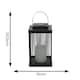 image 6 of ValueLights Dancing Candlelight Black Outdoor Solar Lantern | Black
