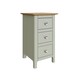 image 6 of Taberno Oak 3 Drawer Bedside Table Nightstand Cabinet Sage Green