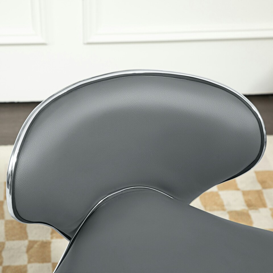 image 1 of HOMCOM Office Chair Beauty Salon Rolling Technician Stool Chair Grey