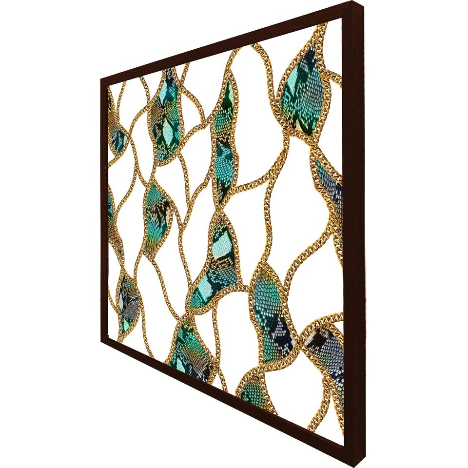 image 1 of Chains & snake skin (Picutre Frame) Black | S