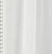 image 3 of Pair of Tahiti White Pom-Pom Trim Linen Look Voile Panels with Rod Pocket Header 122 CMS