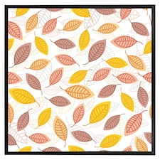Small autumn leaves (Picture Frame) Black | L