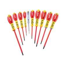 Expert E160912 Insulated Screwdriver Set,10 Piece - Multi Colour - One Size