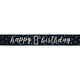 image 1 of Black Glitz Happy 13th Birthday Holographic Foil Banner 274cm