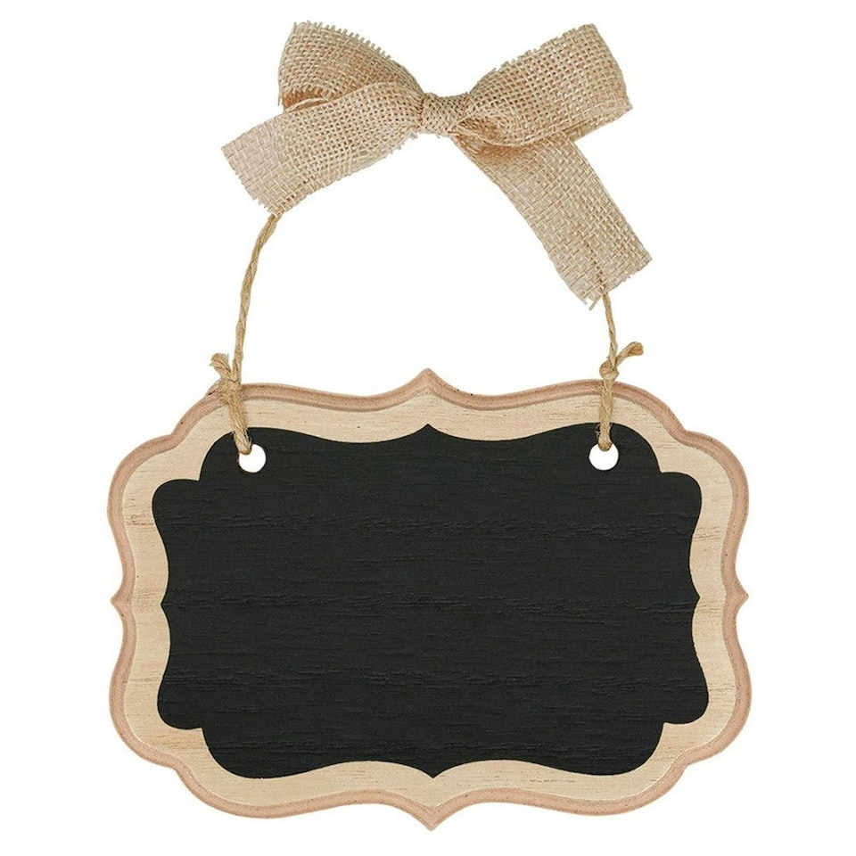 Amscan Marquee Chalkboard Sign - Black/Natural - One Size