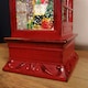 image 6 of 27cm LED Christmas Glitter Water Spinner Red Telephone Box with Speaking Nutcracker Scene