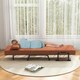 image 6 of COSTWAY Convertible Single Folding Sofa Bed Sleep Chair Brown Brown