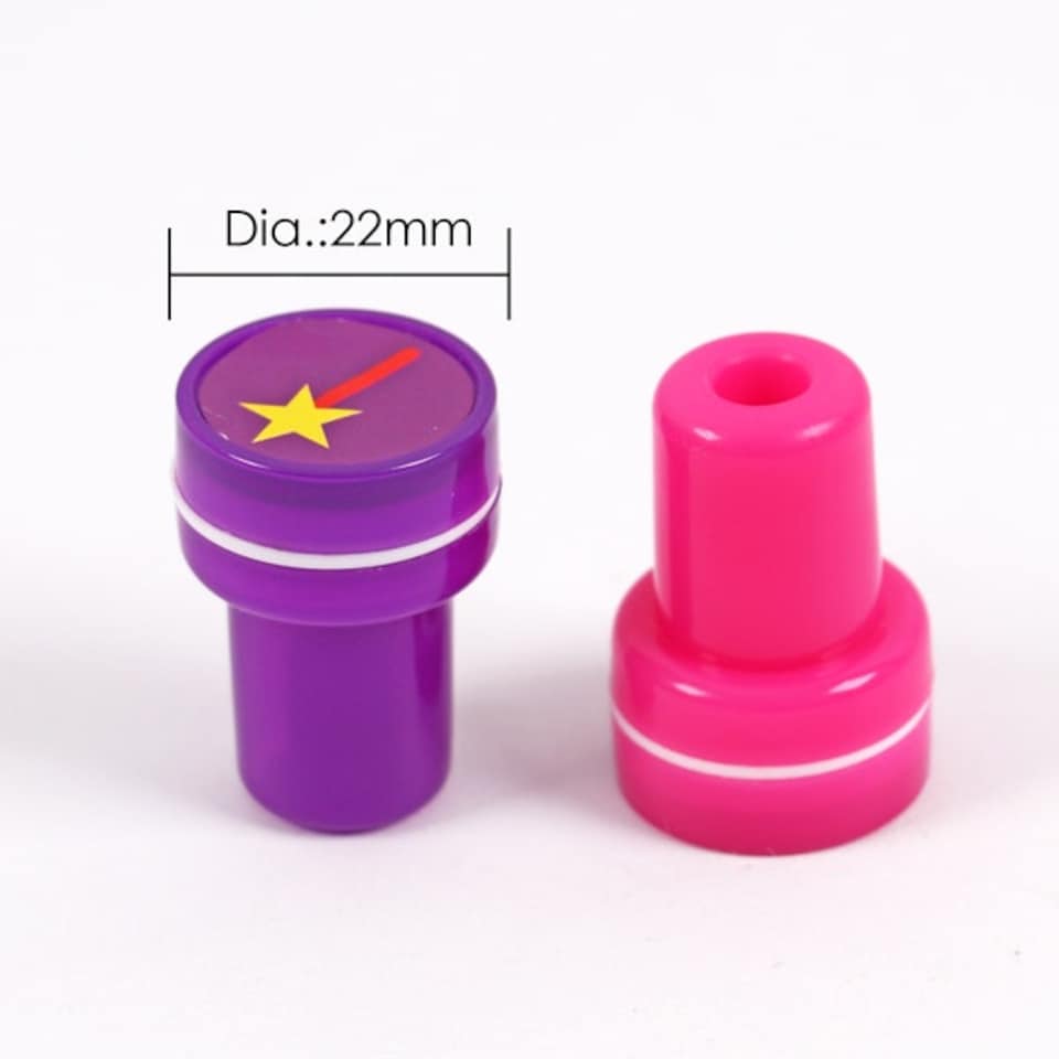 image 1 of Pack of 26 Mini Self-Ink Quick Dry Cute Stamps