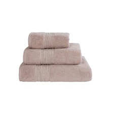 Martex 600gsm Turkish Cotton Towel With Linen Blend Insert Border Pink Bath Sheet Pink