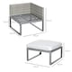 image 7 of Outsunny 3-in-1 Chair Coffee Table Lounger Seater Sofa w/ Steel Frame Furniture
