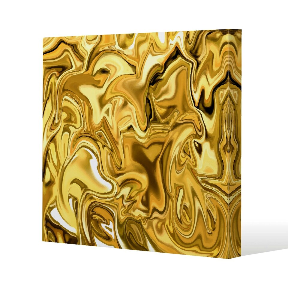 image 1 of Golden Liquid (Canvas Print) 61 x 61 x 4cm