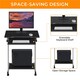 image 5 of Yaheetech Z-Shaped Computer Desk | Black