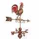 image 1 of Bantam Red Rooster Copper Farmhouse Weathervane - Steel - L47 x W47 x H86.6 cm - Antique Bronze Finish