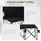 image 6 of Outsunny 6 Seater Folding Bench Camping Chair with Cup Holder, Black