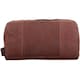 image 1 of Leather Travel Holiday Work Wash Bag with Distressed Look Brown