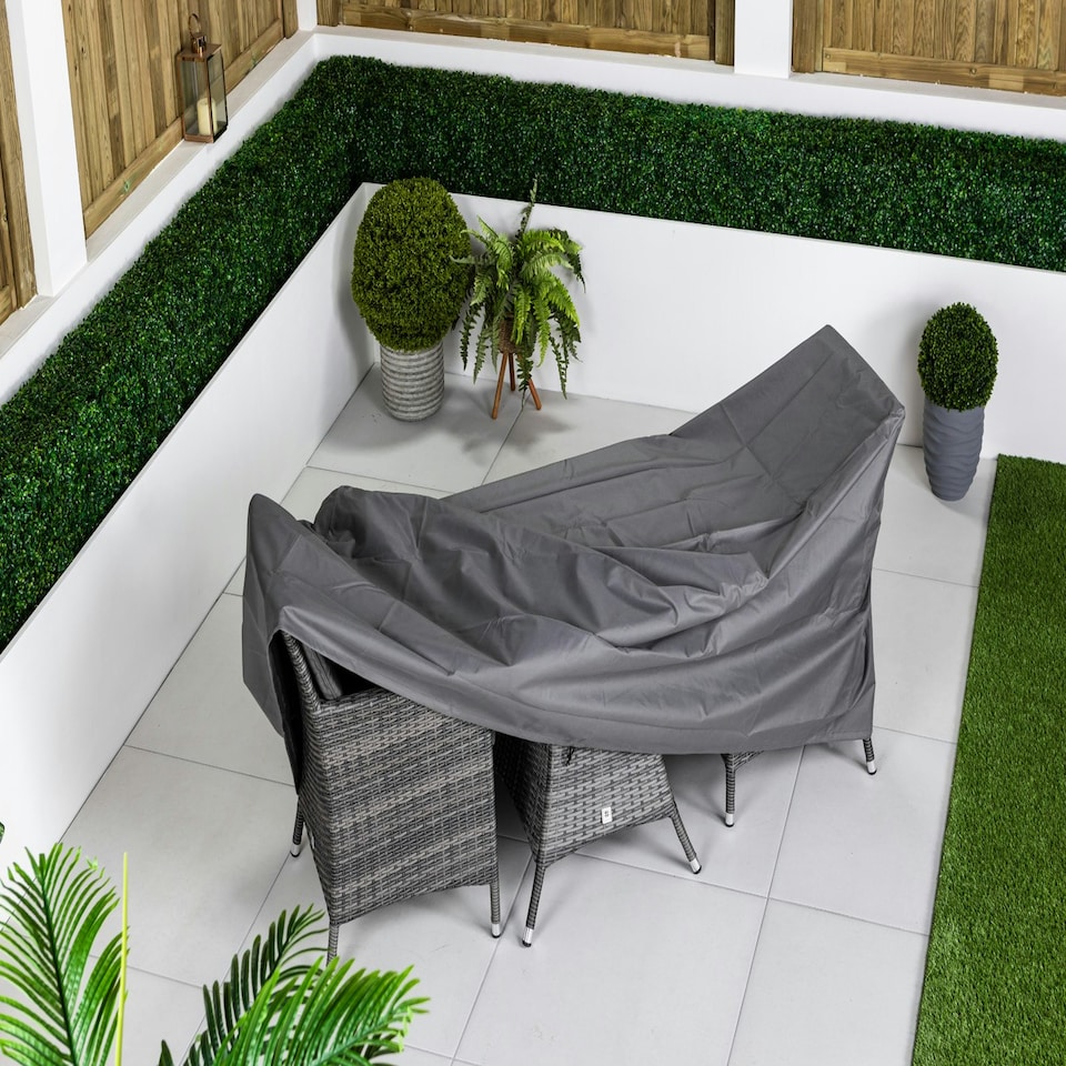 image 1 of Giardino Savannah Rattan Garden Bistro Set Patio Table and Chairs Furniture